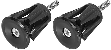 X AUTOHAUX Pair Aluminum Alloy Bicycle Bike Handlebar End Plugs Caps Black