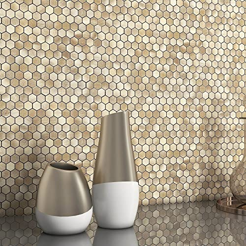 BeNice Wandfliesen Selbstklebend Klebefliesen Mosaikfliesen Küche Gold 5