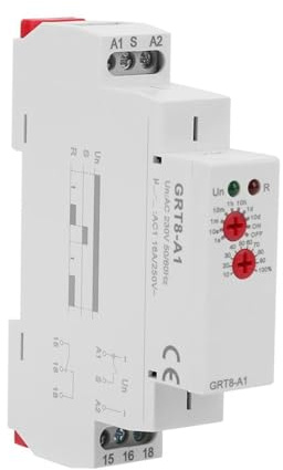 BOROCO Relé de tiempo de retardo,GRT8-A1 Mini Relé de tiempo de retardo de encendido Montaje en riel DIN AC 220V