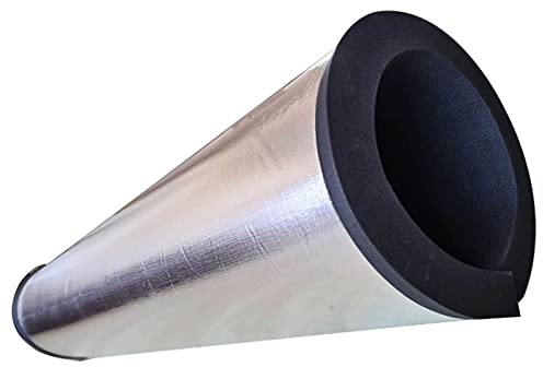 Selbstklebende Rohrisolierung, ID 120 Mm ~ 325 Mm Frostschutzisolierrohr Aus Aluminiumfolie, Rohrdämmung Hitzebeständig, Für Kalt- Und Warmwasserleitungen ( Color : ID120mm , Size : 30mm )