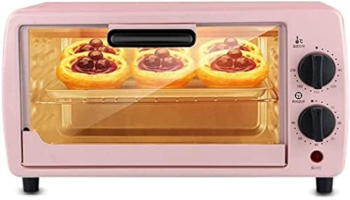 REJOON 9L Mini Countertop Oven 60 Minute Timer 3-Layer Household Baking Electric Oven Full Automatic Convection Countertop Toaster Oven (Color : Pink)