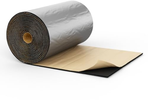 Dripex Self Adhesive Aluminium Foil Insulation Roll 10mm x 50cm x 10m | Thermal Insulation, Sound Deadening, Heat Reflective & Vapour Barrier, Fire & Moisture Resistant, Condensation Protection