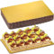 Tebery Lot de 20 planches à gâteau rectangulaires jetables en carton - 35,6 x 25,4 cm - Feuille dorée pour la cuisson de gâteaux, pizzas, résistantes à la graisse et à l'humidité
