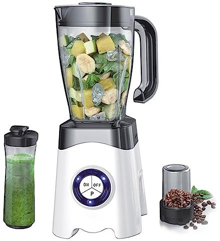 1.5L Smoothie Milkshake Blender Fruit Jug Blender Smoothie Maker Ice Crusher Blending Jar 25000 Rpm Power Grinder for Smoothie, Juicer, Ice Crush, Spices with Portable Sports Bottle BPA Free 600Ml (C