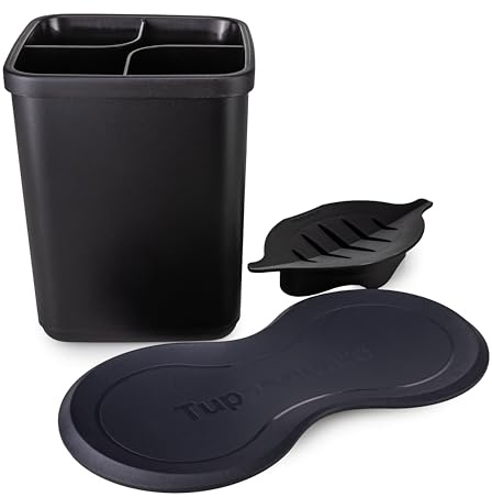 Tupperware Große Ordnungsecke 1,8 L schwarz Behälter + Messerablage (inkl. Seifenablage)