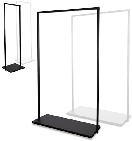 Natural Goods Berlin Kleiderständer BASIS (Schwarz, 100 cm) - Kleiderstange aus stabilem Metall - Freistehende Garderobenstange für Schlafzimmer, Wohnzimmer & Büro