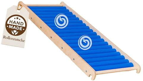 WoodsCraft - Indoor Rutsche für Kletterdreieck, Sprossenwand Kinderzimmer | Kinderrutsche-Rollenrutsche: viele Sinneserfahrungen | Kinder & Baby Rutsche