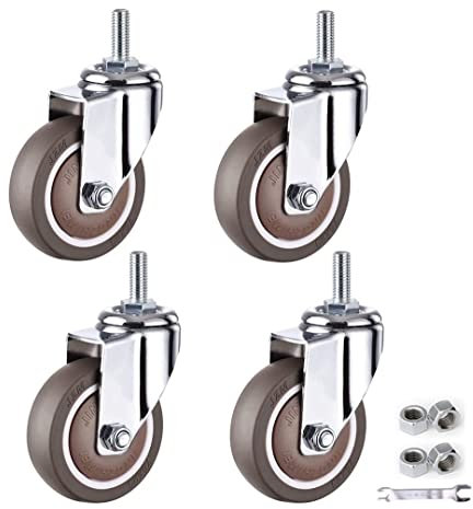 Bürorollen, bewegliche Lenkrollen, Lenkrollen für Möbel, Lenkrolle mit Gewindestift M10 x 25 mm