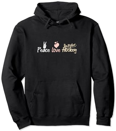 Peace love Roller hockey Sweat à Capuche