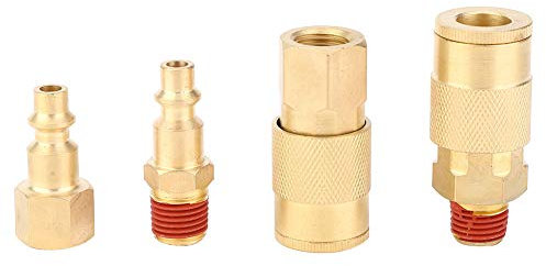 Connecteur de Tuyau D'air NPT à Dégagement Rapide de 1 ou 4 Pouces, Raccord Pneumatique en Laiton, Coupleur Pneumatique Facile à Utiliser, Pratique et Rapide, avec Revêtement