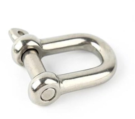 1/5/PCS M4 M5 M6 M8 M10 M12 M14 M16 Gerader D-Schäkel Kurz Edelstahl Breaking D Takelage Schäkel Haken Boot Rigging Hardware(M6(5PCS))