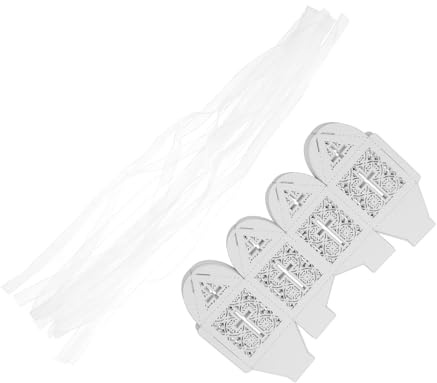 Operitacx 20stücke Christliche Kreuz Süßigkeitenboxen Premium-papier Für Hochzeiten Partys Und Feiern Weiße Geschenkschachteln Mit Schleifen Für Und Kleine