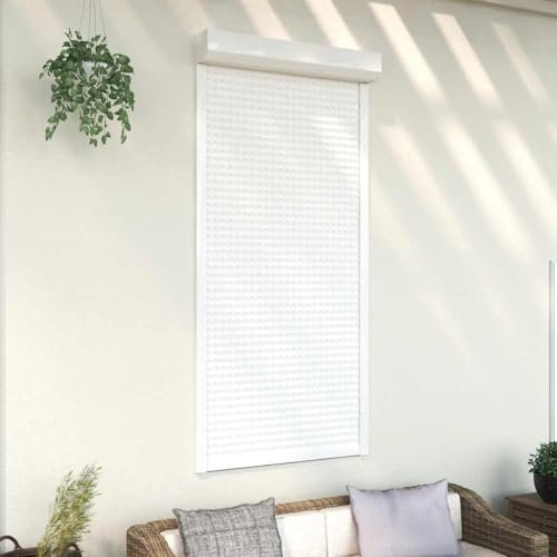 BOWEKAM Home & Garden - Tapparella avvolgibile in alluminio, 100 x 210 cm, colore: bianco