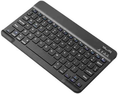 Genérico Wireless Keyboard, Ergonomic Low Profile Computer Keyboard, 9.65x5.71x0.24 Inches Quiet Rechargeable Handheld Compact No Wire Keypad for Laptops, Tablets and Smartphones