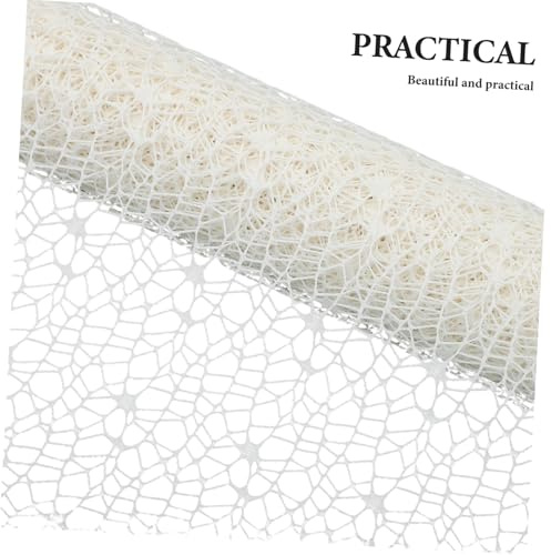HOODANCOS Carta da Regalo in Rete Bianca di Garza Decorativa per Bouquet Floreali Materiale da Confezionamento Leggero e Traspirante per Composizioni Floreali