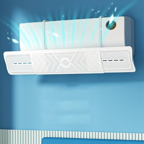 Anti Diretto Blowing Deflettore Condizionatore, Bianco Deflettori Aria Condizionatore Condizionata Universale Regolabile a Parete Scudo del Condizionatore Freddo/Calda, Casa/Ufficio, Anziani Neonati