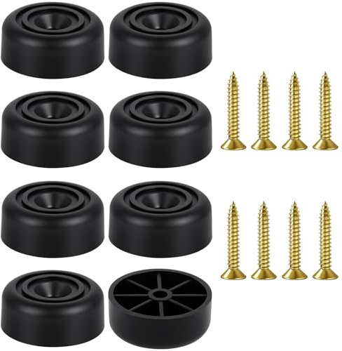 NUTKIT 8PCS Pieds de Meubles Ronds à Visser, Pieds D'armoire en Plastique