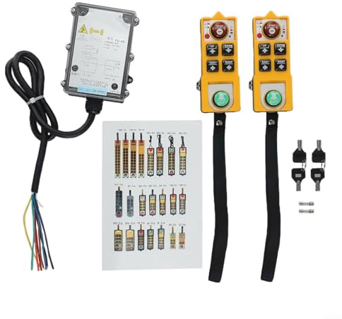 Volakebeing For YU-4S Industrial Remote Control for Electric Hoist, Crane, Conveyor & Mining Equipment | 800MHz RF Transmitter, IP65 Waterproof, Anti-Fall, Oil &(DC24V)