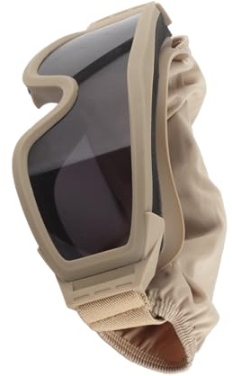 Thonlai Desert Locust Goggles, Vindtäta Sandsäkra Utomhusglasögon med 2 Linser, Lätt Att Rengöra Professionella Sportglasögon Mot Damm för Utomhusaktiviteter i öknen