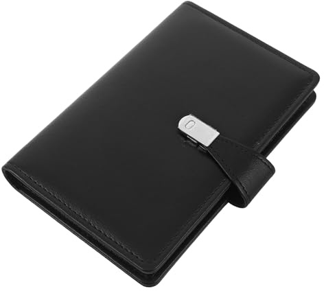 TOGEVAL Visitenkartenbuch Organizer PU Leder für 150 Karten Schlanker Kartenhalter mit Ablagefach Transparenten Fächern Kompakt für Büro Business Reisen Unisex