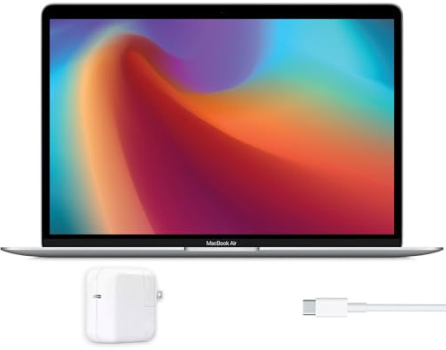 Apple MacBook Air 13-Inch Laptop Silver | M1 Chip 8GB Memory 256GB SSD | Retina Display, Backlit Keyboard, Touch ID, Long Battery Life Notebook Computer