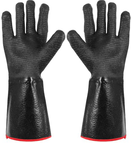 NIYANGLE 1 Pair Heat-resistant Fire-resistant Neoprene Gloves for Oven and Microwave Use, Washable and Reusable Protective Gloves for Cooking and Camping Safety