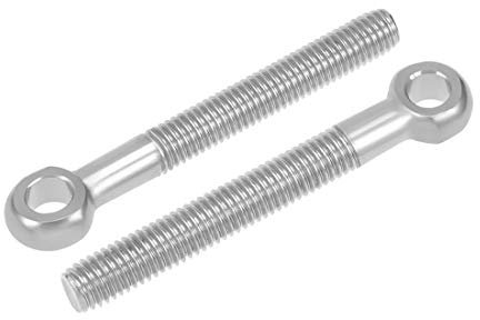 sourcing map 2 Stück M10 x 80mm 304 Edelstahl Augbolzen Augenbolzen Ringmutter Ringschraube DE de