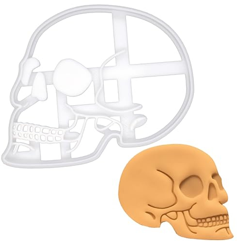 Anatomischer Menschlicher Schädel Ausstechform, Totenschädel, Tótenkopf, 1 Teil, Bakerlogy