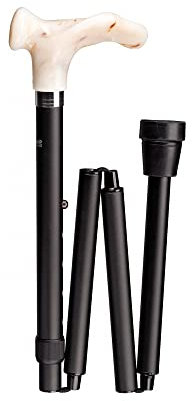 Gastrock Faltbarer Gehstock Deluxe-Comfort-faltstock Marmoriert Rechts