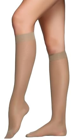 Media Corta 70 Varicel compresión media 11/14 mmHg Banda Elástica Antipresión (NATURAL, G)