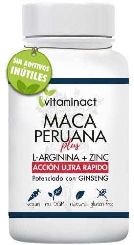 Maca Peruviana Plus XXL Altissimo Dosaggio 10000.00 mcg al giorno - Potenziato con Ginseng + Arginina + Zinco + Vitamine B9, B6, B12, C - Made in Italia - Formula Innovativa