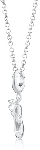 Lily Charmed Sterling Silver Pointe Ballet Shoe Charm Necklace for Women and Girls. Designed in the UK
