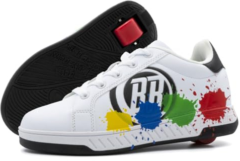 BREEZY ROLLERS Schuhe mit Rollen für Kinder I Rollschuhe-Sneaker Kids I Von Kinder Straßen-Schuhen zu Rollschuh in wenigen Sek. I Patentiertes Klick-System I Turnschuhe mit Rollen für Mädchen & Jungen