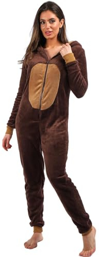 SS7 Womens Onesie Fleece, All in One, Monkey Loungwear