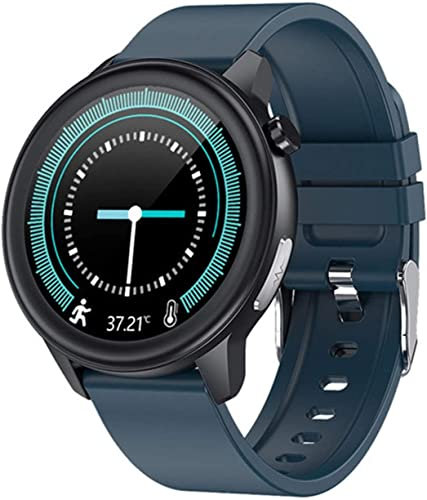 QESTO KNN Smart Watch E80 Men Women Temperature Measurement IP68 Waterproof PPG+ECG Heart Rate Monitor Fitness Tracker Smartwatch(C)(F)