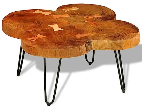 Beistelltisch Sofa Couchtisch Beistelltisch Deko Wohnzimmer Wohnzimmertisch Couchtisch 35 cm 4 Baumscheiben Massivholz Geeignet für Wohnzimmer Schlafzimmer Büro