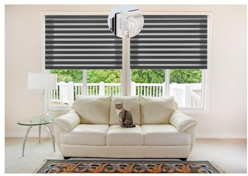 Verdunklungsrollo ohne Bohren 45 x 190 cm Sonnenschutz & Sichtschutz Klemmrollo Für Fenster Größe und Farbe wählbar für Fenster & Tür, Dunkelgrau