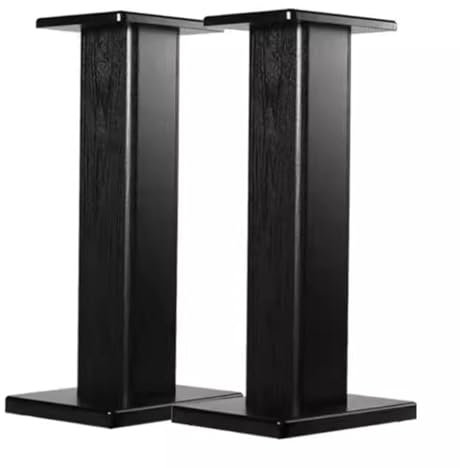 Lautsprecherständer Holzboden-Lautsprecherständer 1 Paar Mittelgroße Bücherregal-Computerlautsprecher HiFi-Rack-Bücherregalbox Für Heimkinos (Color : Schwarz, S : 80cm/31.4inches)