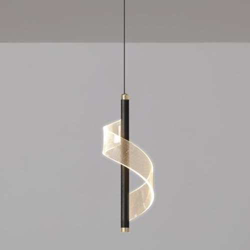 Mengjay Lampe à Suspension LED Moderne Créative pour Table, Restaurant, Bureau et Cuisine (Noir)