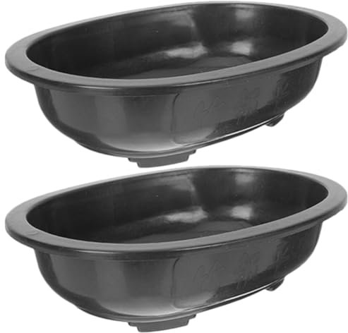 POPETPOP 2pezzi Vasi Bonsai Ovali Drenaggio Per Giardinaggio e Coltivazione Piante Vasi Pratici Per Balcone e Giardino Fiori