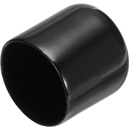 QUARKZMAN 20 Stück Gummi Endkappen 33 mm PVC Kunststoffkappe Schutzkappen Abdeckung Fußkappen für Stuhlbeine Tischbeine Möbel Schrauben Bolzen Gewinde Metallstäbe Rohr Zaunpfosten Schwarz