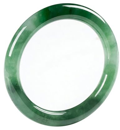 AKAFKKPYXSD Jade Armreif Armband Für Frauen Lucky Retro Chinese Style Natürliche Jade Armreif Attract Wealth Good Luck Valentinstag (52-53MM, Jade)