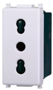 IXTRIMA Presa bipasso compatibile plana 2P+T 10/16A 250V colore bianco EV2001