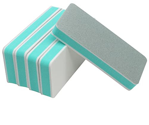 Emery Boards nagelvårdssats med nagelfilbuffert, 60 ST Nagelverktyg Filer Professionell nagelfil Svampputsslipning(Lime)