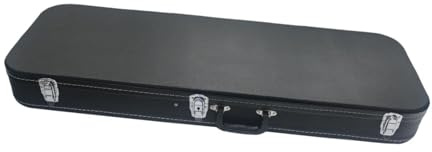 Amagogo Tragetasche, Hartschalen-Gitarrenkoffer, stoßfeste, dick gepolsterte Tasche für E-Bassgitarren mit seitlichem Griff für Basszubehör