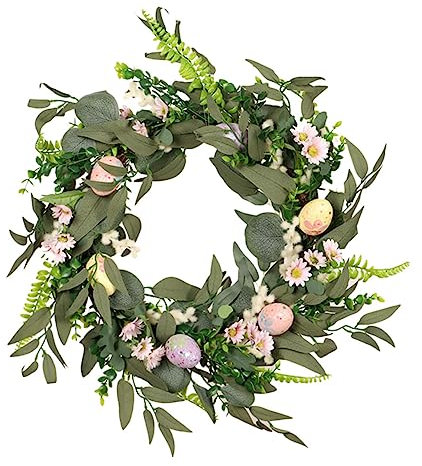 Alipis Ostern Kranz Dekorationen Künstliche Kranz Gänseblümchen Für Urlaub Partei Hängen