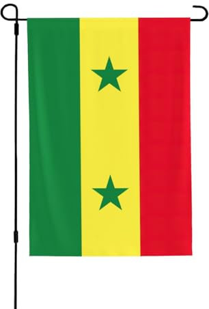 Drapeau du Sénégal pour patio double face 71,1 x 101,6 cm pour barbecues et pique-niques d'été