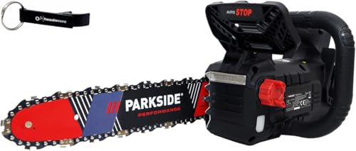 Paquete HEADNMORE® - Motosierra con batería PARKSIDE PERFORMANCE® de 40 V PPAKS 40 + Llavero