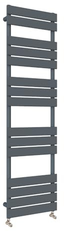 Towel Radiator Bathroom Flat Panel Heated Rail Designer Anthracite Grey Warmer Heating - Height 1600mm x Width 450mm (H1600 x W450mm)