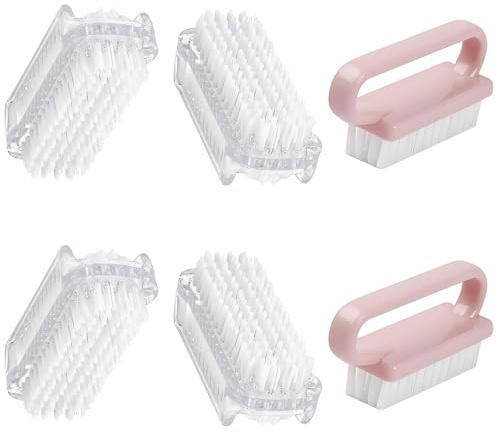 6 Stück Handbürste Set,Handwaschbürste,Nagelbürste Doppelseitige Transparent Finger Bürste Doppelseitige Handbürste Nagelbürste für Reinigung von Hand Nagel